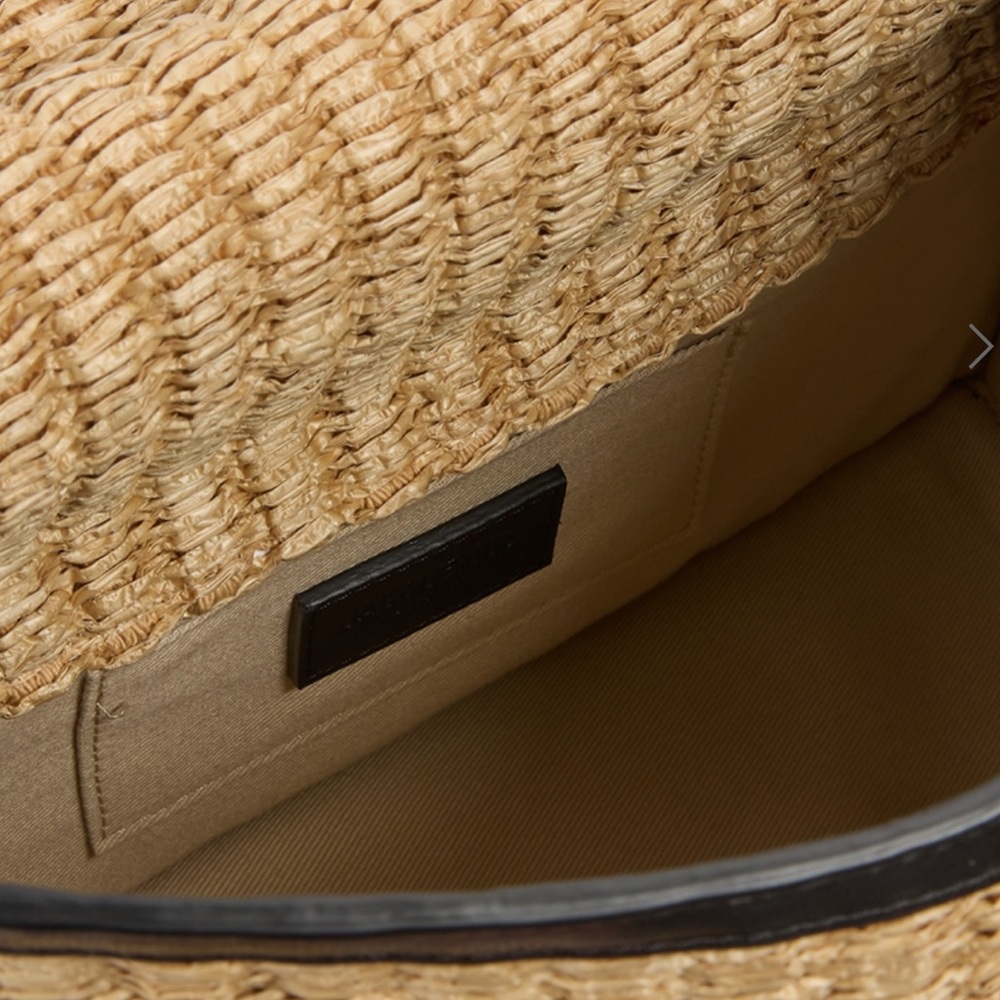 JACQUEMUS Le Rond Carré Raffia Clutch - GOOD CONDITION - Picture 3 of 10